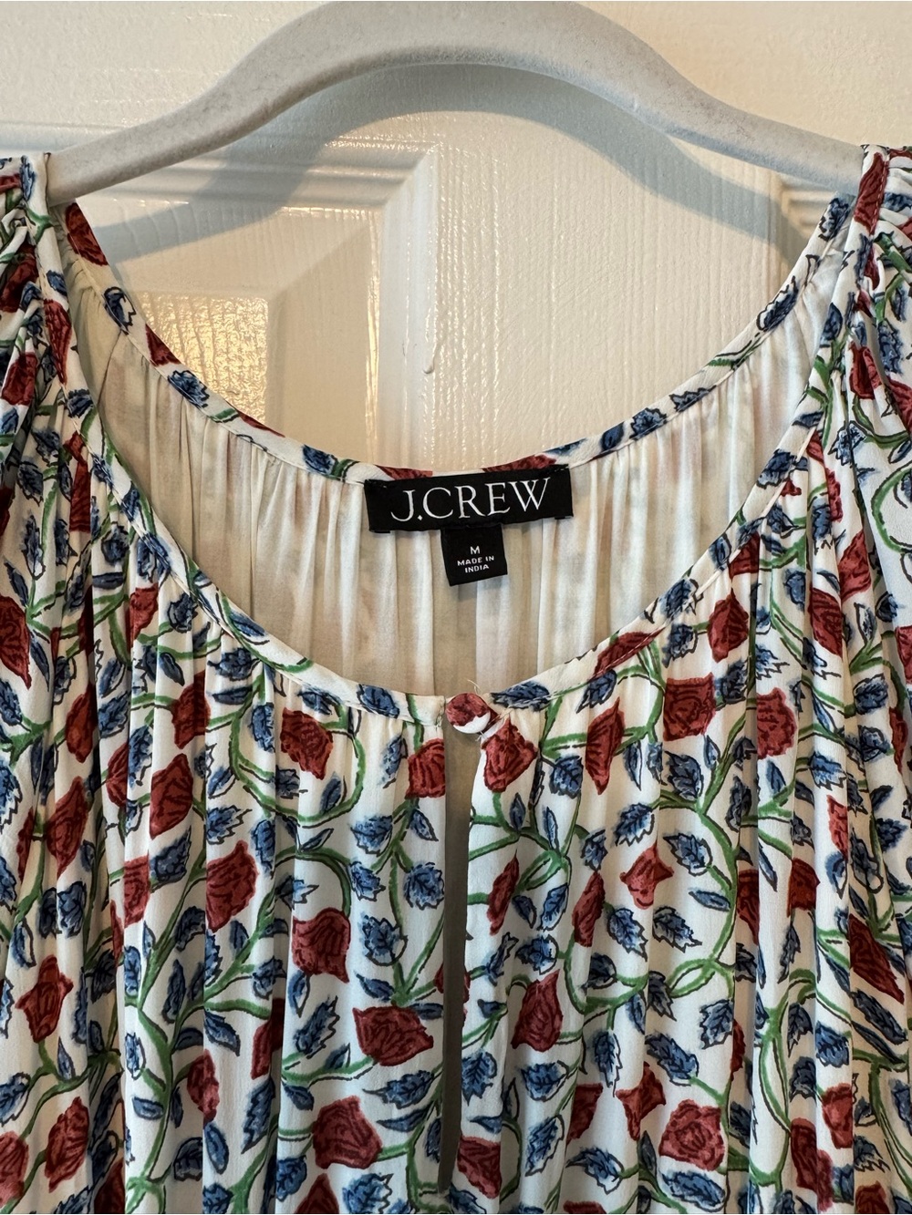 J. Crew Elena puff-sleeve dress in floral crepe de chine - Picture 4 of 4